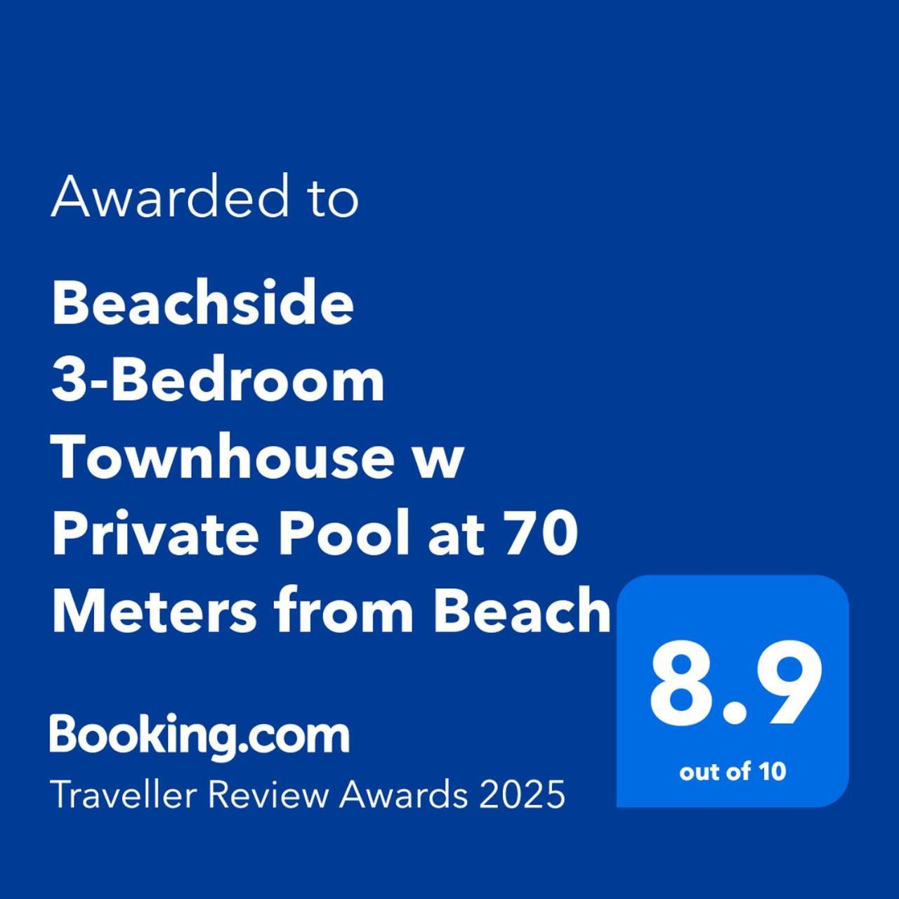 Beachside 3-Bedroom Townhouse W Private Pool At 70 Meters From Beach Ban Bang Po Exterior photo